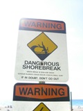 surf warning sign